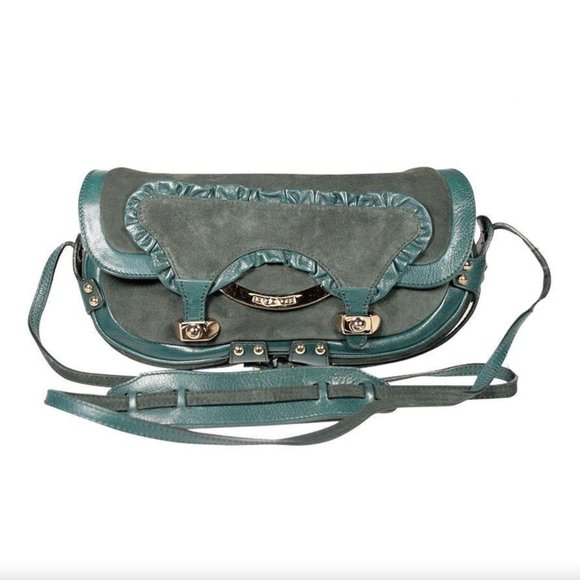 Sergio Rossi:  Leather & Suede Shoulder Handbag - Picture 1 of 1